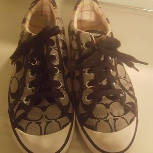 Black and White Womens Size 7 Coach Shoes
